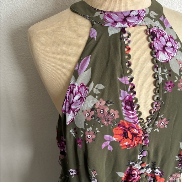 Torrid green floral dress - Picture 2 of 7